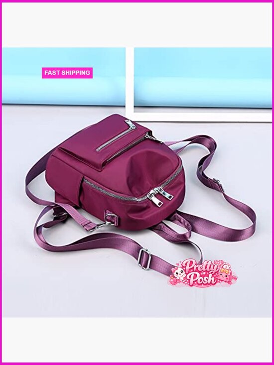 Mini Backpack Purse Fashion Rucksack Nylon Daypack Shoulder Bag main image 5